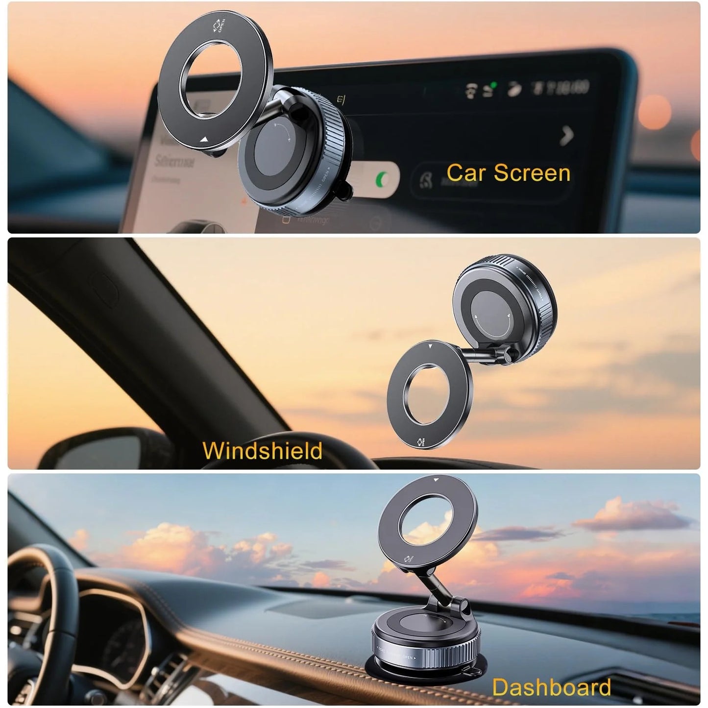 Vacuum Suction Magnetic Phone Holder