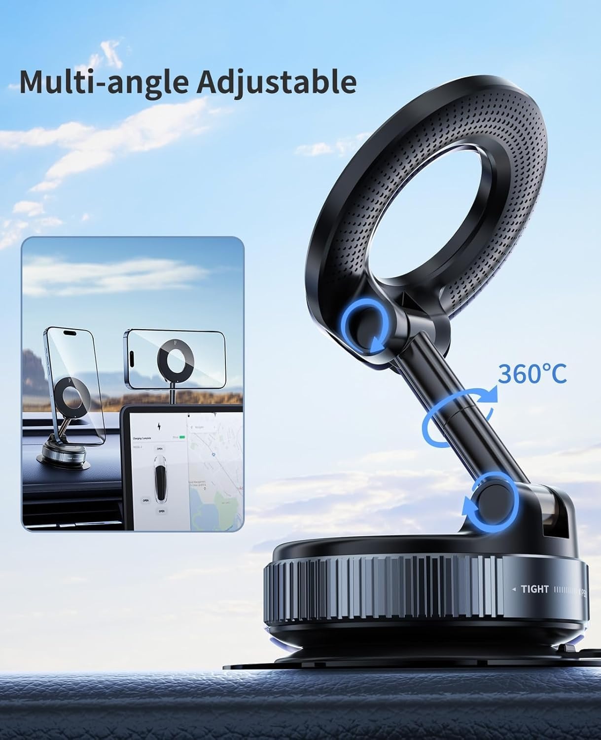 Vacuum Suction Magnetic Phone Holder