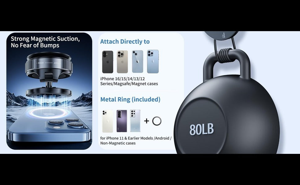 Vacuum Suction Magnetic Phone Holder