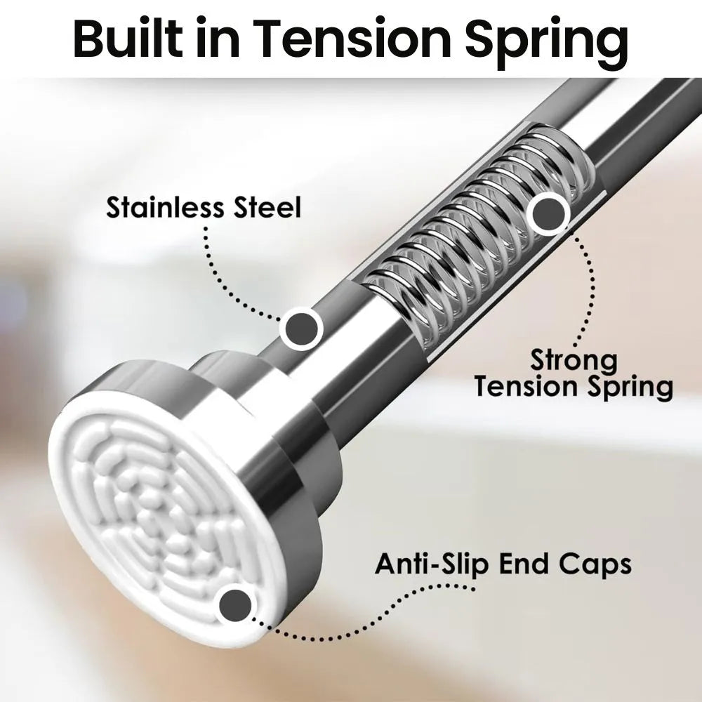 Adjustable Shower Curtain Rod – Non-Drilling & Anti-Skid