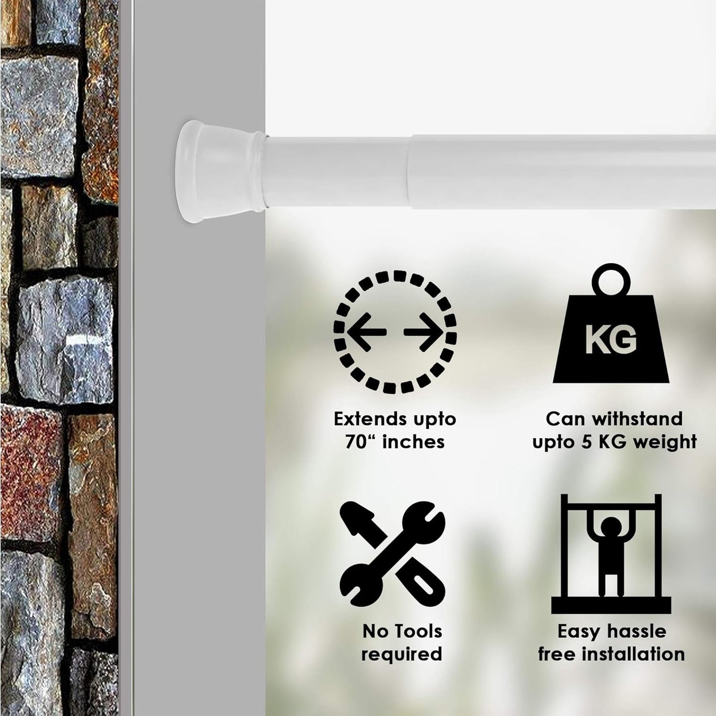 Drill-Free Multifunctional Adjustable Rod