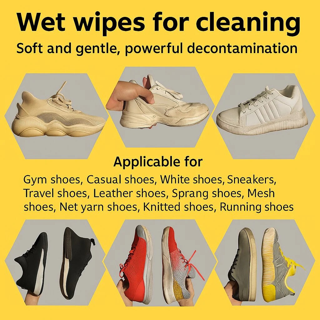 SneakWipe™ Instant Shoe Cleaning Wipes – Pack of 80