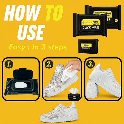 SneakWipe™ Instant Shoe Cleaning Wipes – Pack of 80
