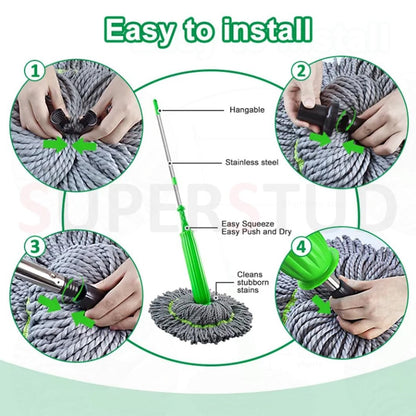 Self-twisting Water Rotating Mop