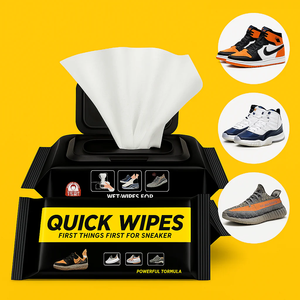 SneakWipe™ Instant Shoe Cleaning Wipes – Pack of 80