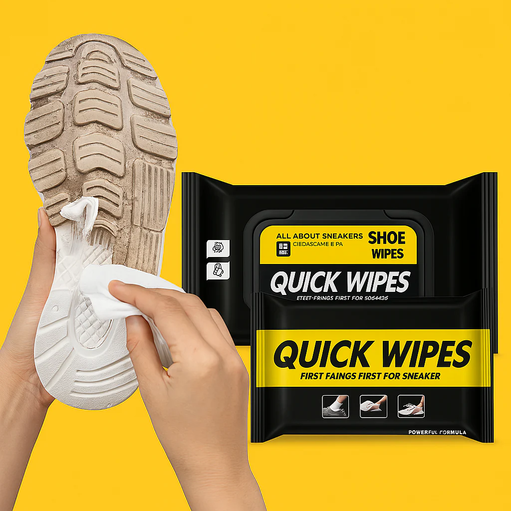 SneakWipe™ Instant Shoe Cleaning Wipes – Pack of 80