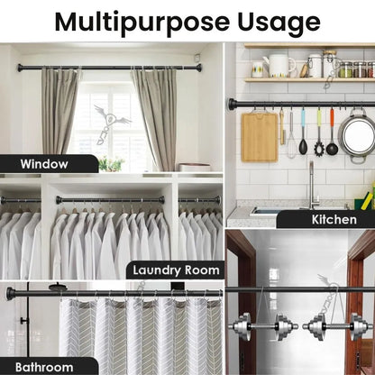 Adjustable Shower Curtain Rod – Non-Drilling & Anti-Skid